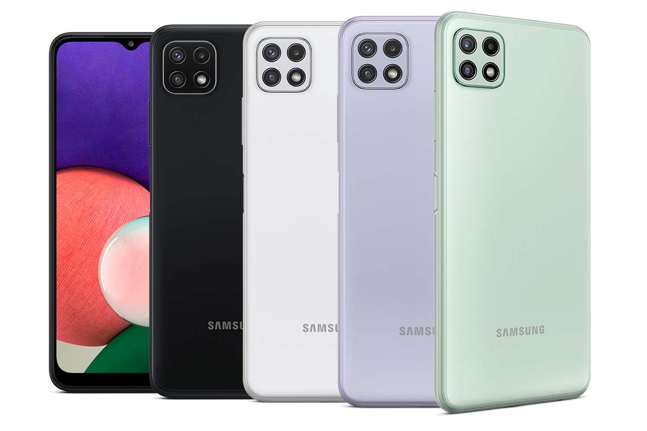 Galaxy A22 4G Samsung | 128GB – Tela 6,4", Super AMOLED, Câmera Quádrupla 48MP